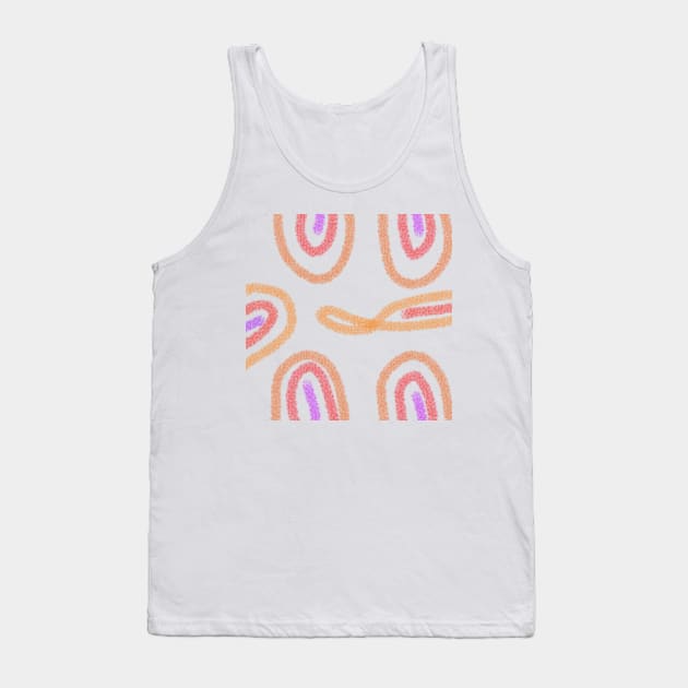 pink blue purple watercolor shapes design Tank Top by Artistic_st